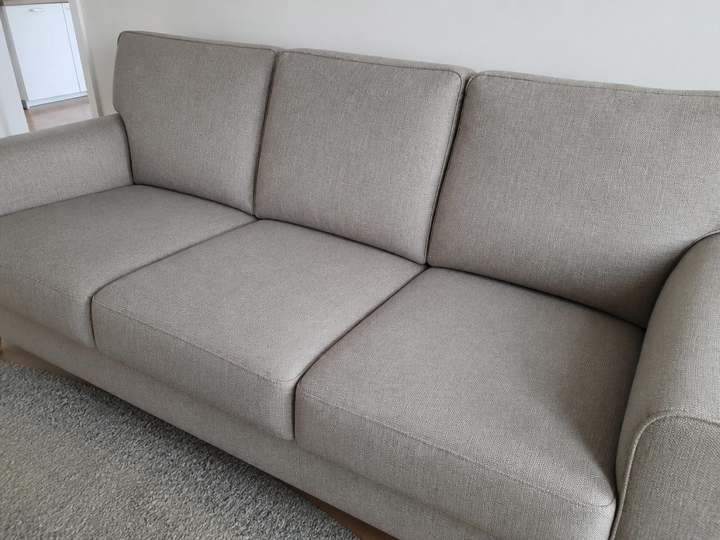 Stoffsofa etter rens